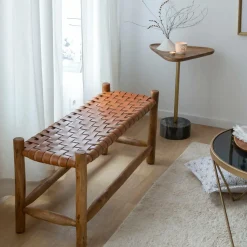 Made in Meubles Bout de canapé triangle en marbre Maxime