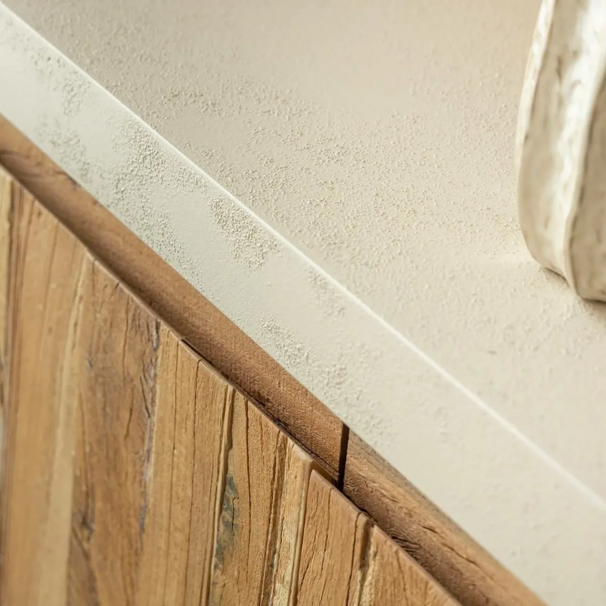 Made in Meubles Buffet 2 portes avec étagères en bois effet béton et bois recyclé Dalva