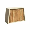 Made in Meubles Buffet 2 portes en bois d'acacia et bois effet béton Dalva