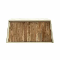 Made in Meubles Buffet 3 portes en bois d'acacia et bois effet béton Dalva