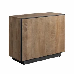 Made in Meubles Buffet 2 portes en bois de manguier et métal Isil