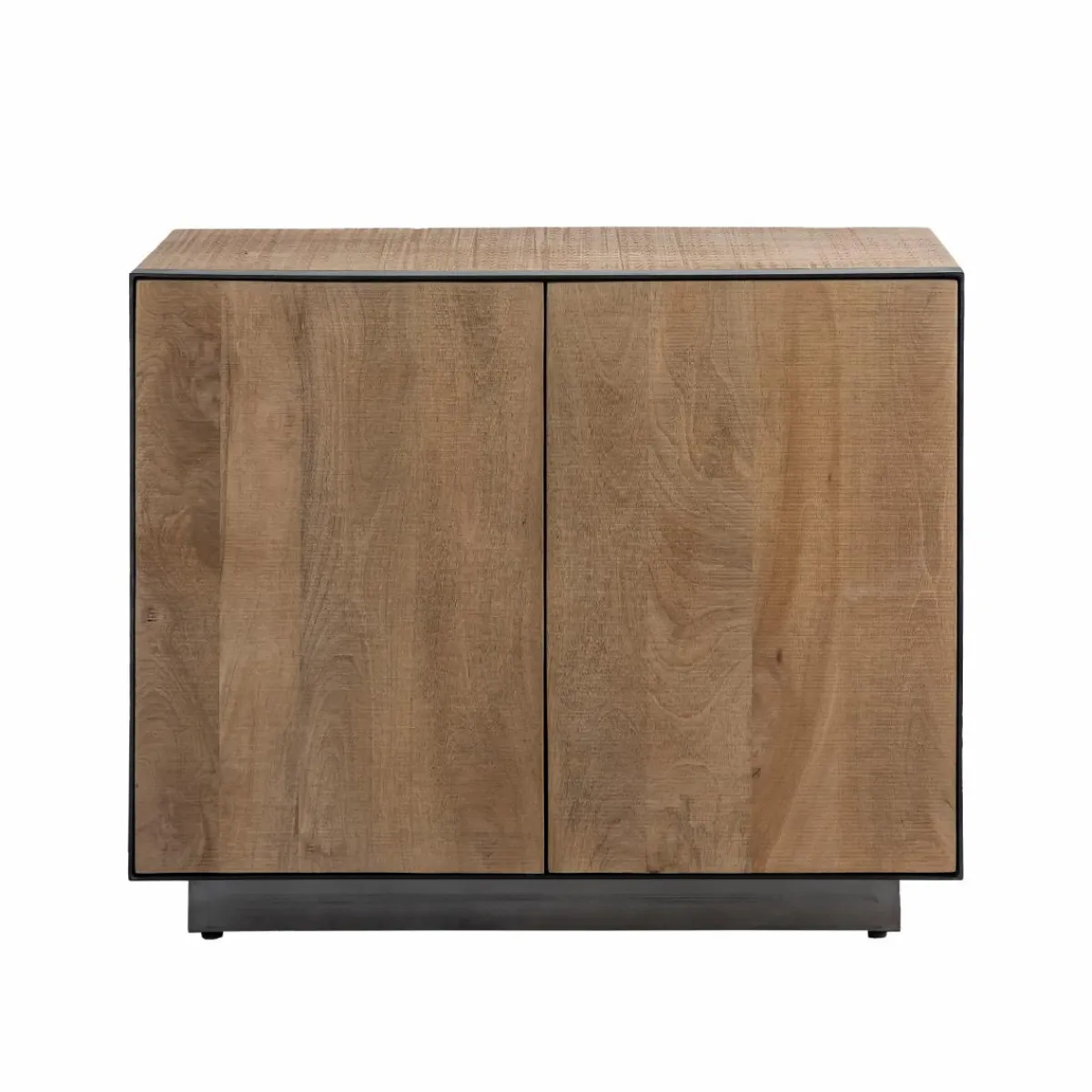 Made in Meubles Buffet 2 portes en bois de manguier et métal Isil