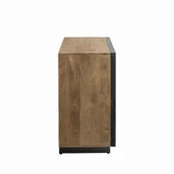 Made in Meubles Buffet 2 portes en bois de manguier et métal Isil