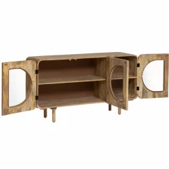 Made in Meubles Buffet 3 portes en bois de manguier Nova