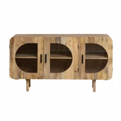 Made in Meubles Buffet 3 portes en bois de manguier Nova