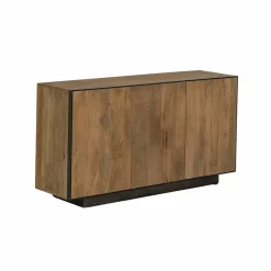 Made in Meubles Buffet 3 portes en bois de manguier et métal Isil