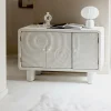 Made in Meubles Buffet 3 portes en bois effet béton blanc Danaé