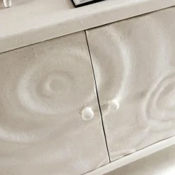 Made in Meubles Buffet 3 portes en bois effet béton blanc Danaé