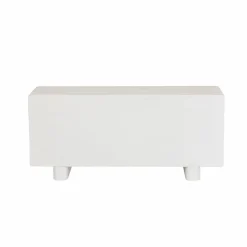 Made in Meubles Buffet 3 portes en bois effet béton blanc Danaé