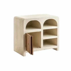 Made in Meubles Buffet en bois d'acacia et bois effet béton Dalva