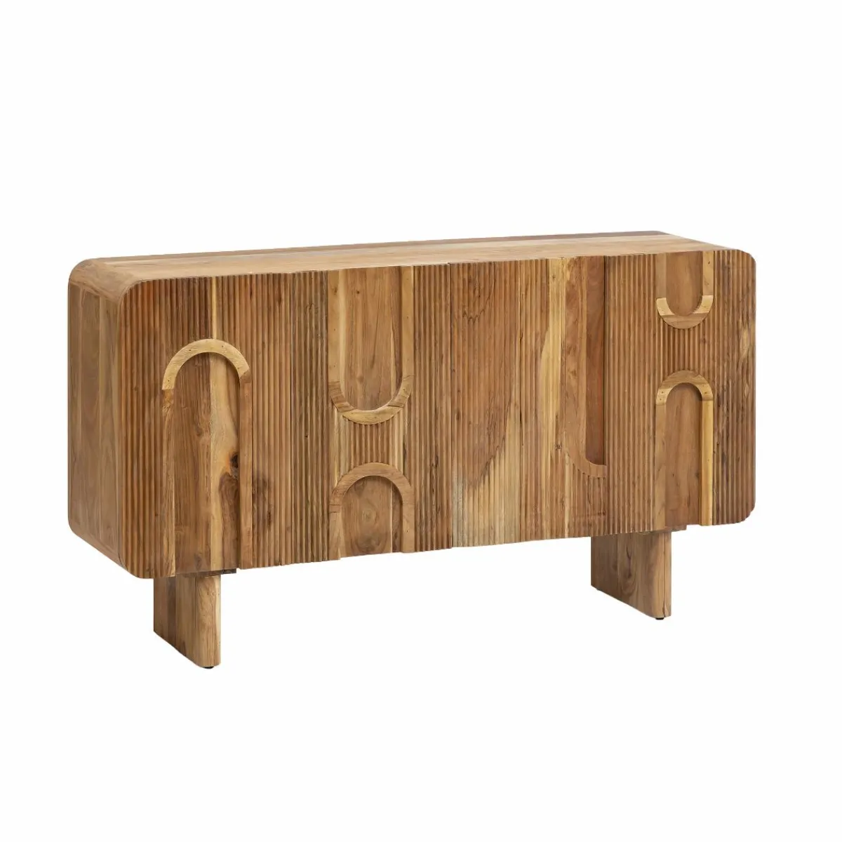 Made in Meubles Buffet en bois d'acacia foncé Tilio