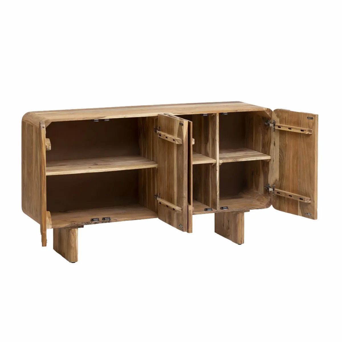Made in Meubles Buffet en bois d'acacia foncé Tilio