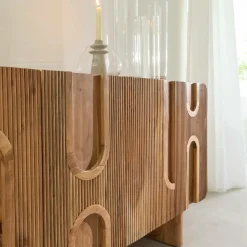 Made in Meubles Buffet en bois d'acacia foncé Tilio