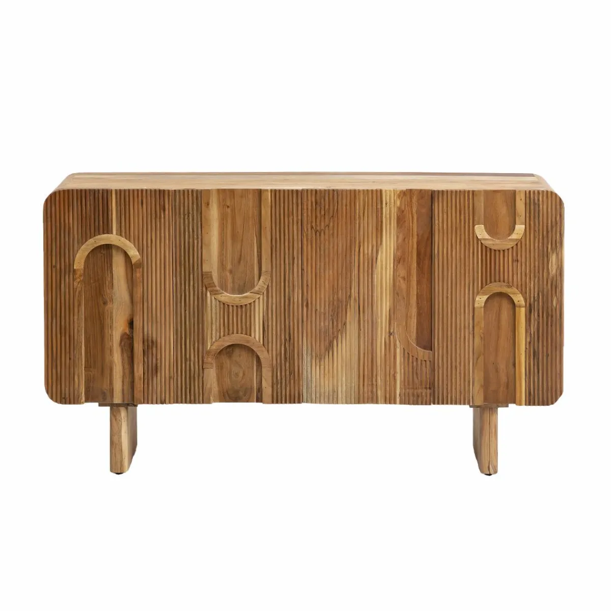 Made in Meubles Buffet en bois d'acacia foncé Tilio