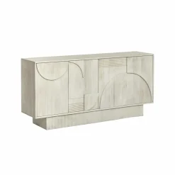Made in Meubles Buffet en bois de manguier blanchi Miliam