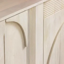 Made in Meubles Buffet en bois de manguier blanchi Miliam