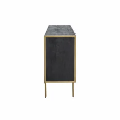 Made in Meubles Buffet en bois de manguier et métal doré Ange