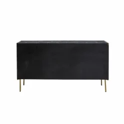 Made in Meubles Buffet en bois de manguier et métal doré Ange