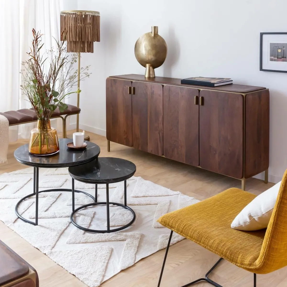 Made in Meubles Buffet en bois de manguier Lisette