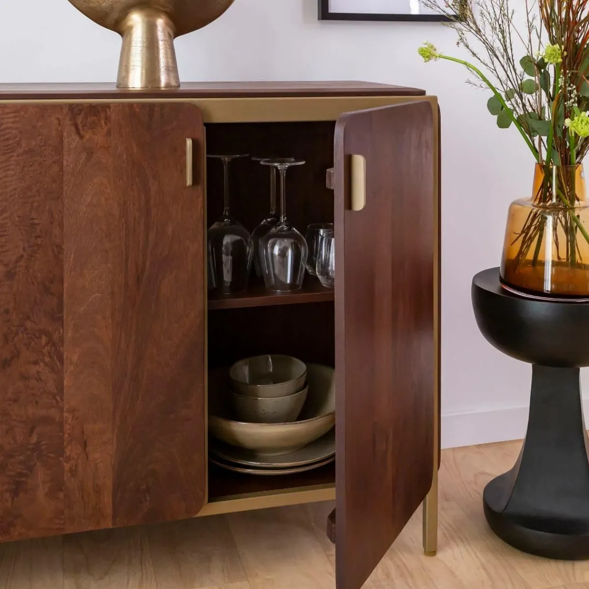 Made in Meubles Buffet en bois de manguier Lisette