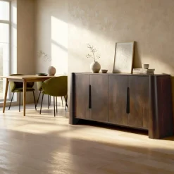 Made in Meubles Buffet en bois de manguier foncé Liriel