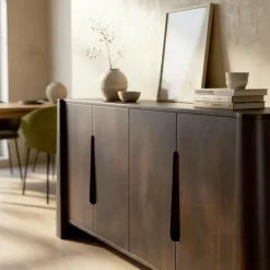 Made in Meubles Buffet en bois de manguier foncé Liriel