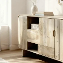 Made in Meubles Buffet en bois de manguier clair Yoni