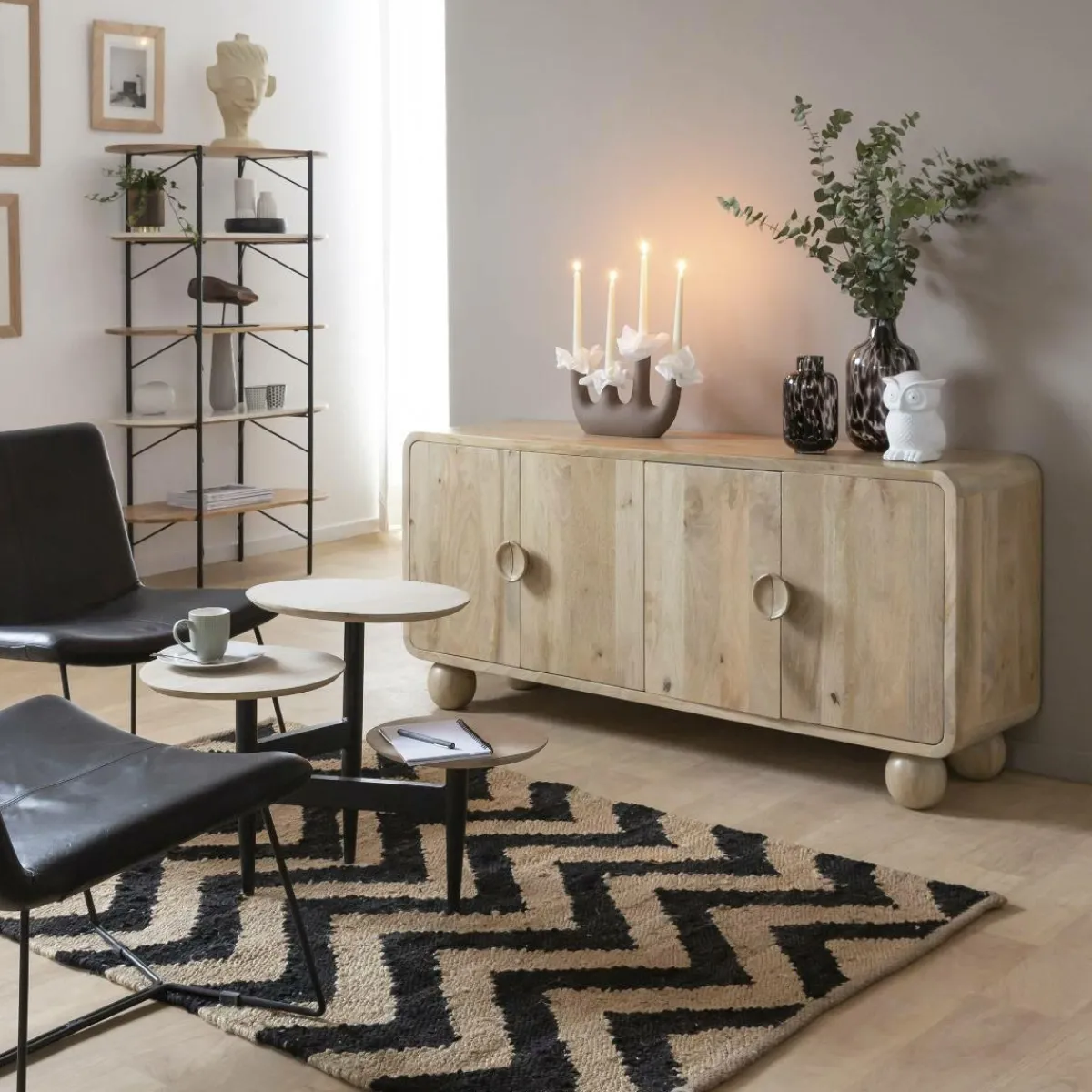 Made in Meubles Buffet en bois de manguier Horta
