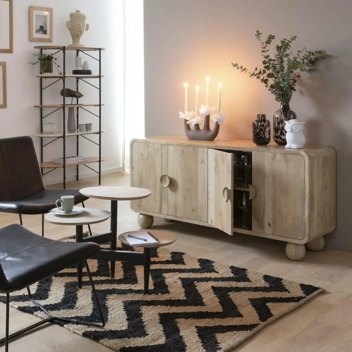 Made in Meubles Buffet en bois de manguier Horta