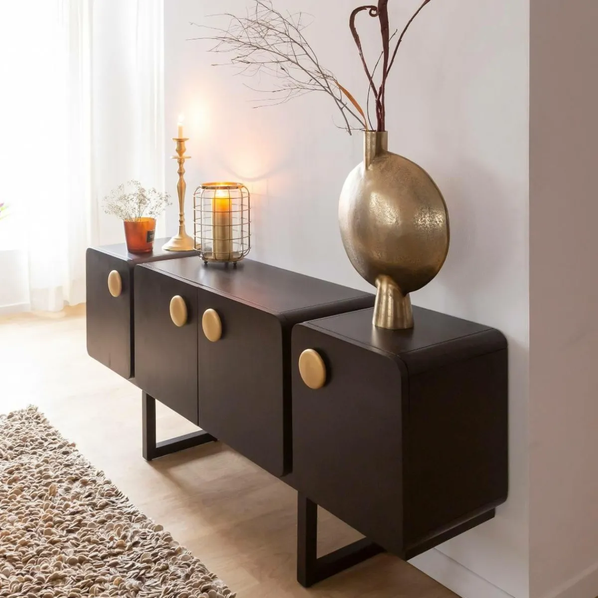 Made in Meubles Buffet en bois de manguier Oscar