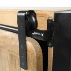 Made in Meubles Buffet en bois de manguier avec porte coulissante New-York