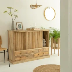 Made in Meubles Buffet en bois de manguier Liora