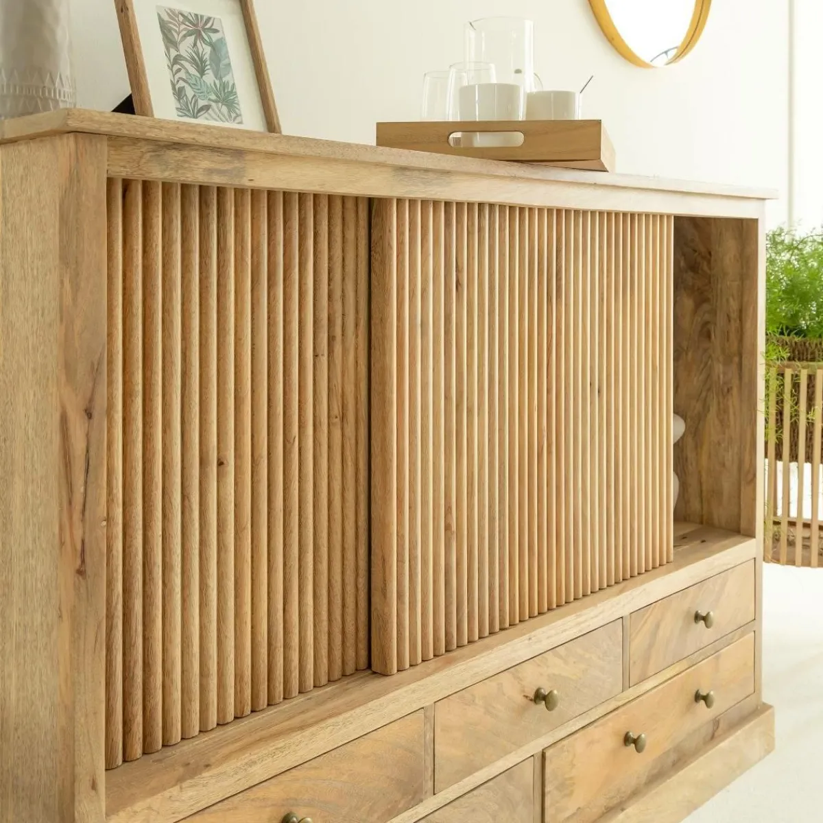 Made in Meubles Buffet en bois de manguier Liora