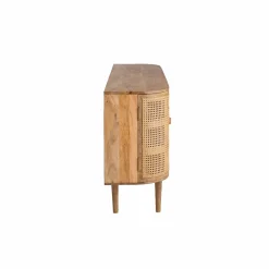 Made in Meubles Buffet en bois de manguier et cannage Palma