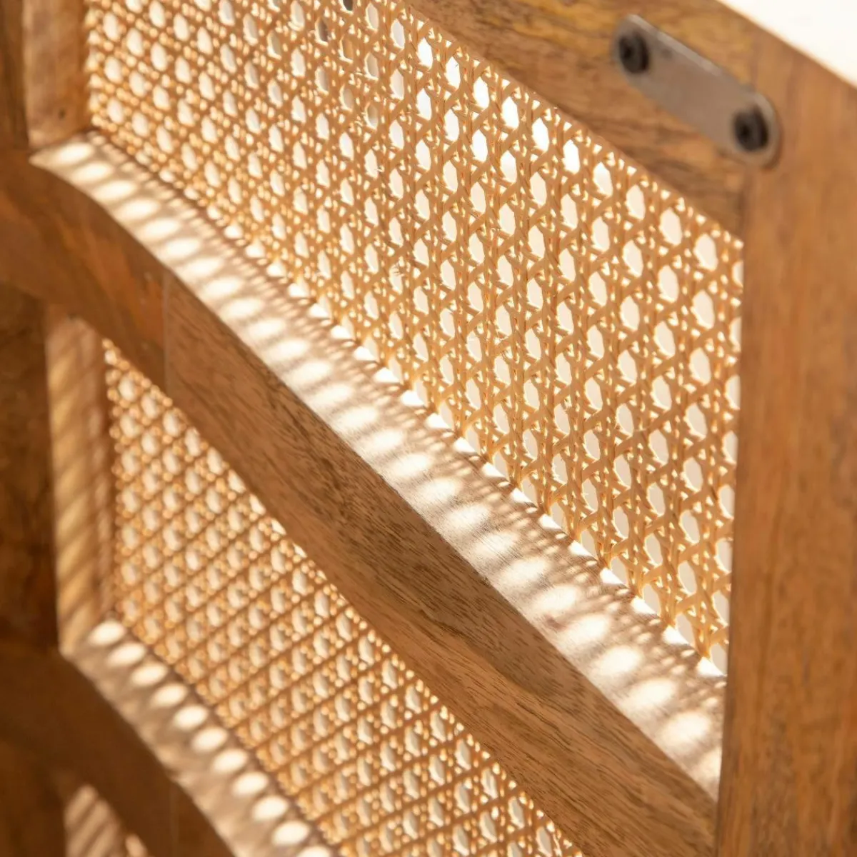 Made in Meubles Buffet en bois de manguier et cannage Palma
