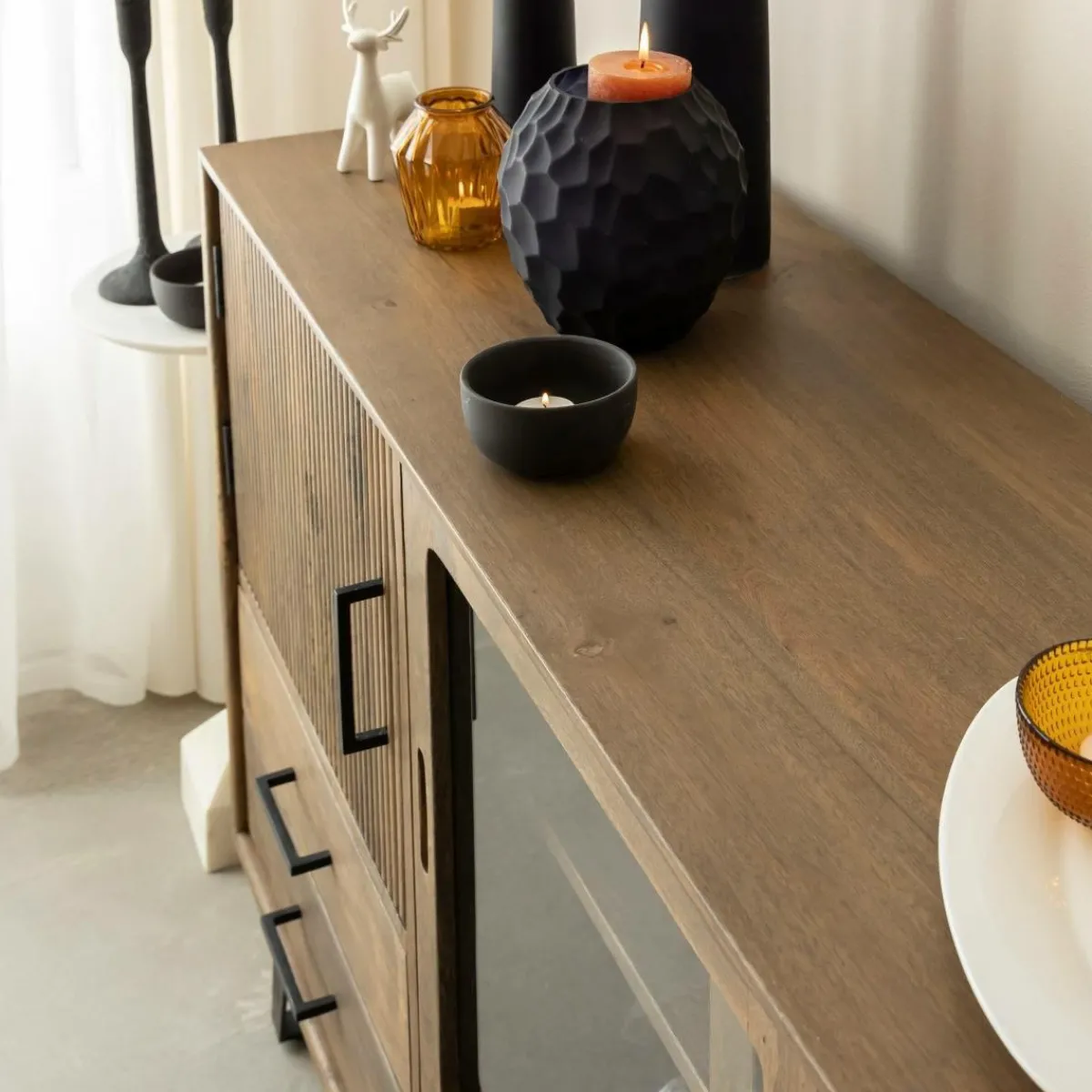 Made in Meubles Buffet en bois de manguier Joy