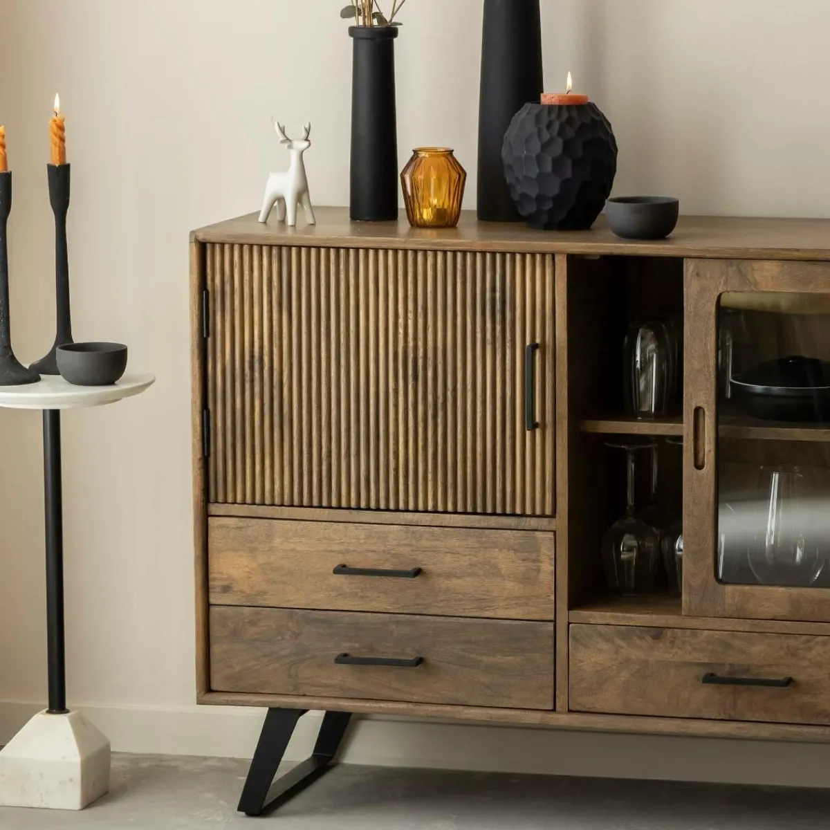 Made in Meubles Buffet en bois de manguier Joy
