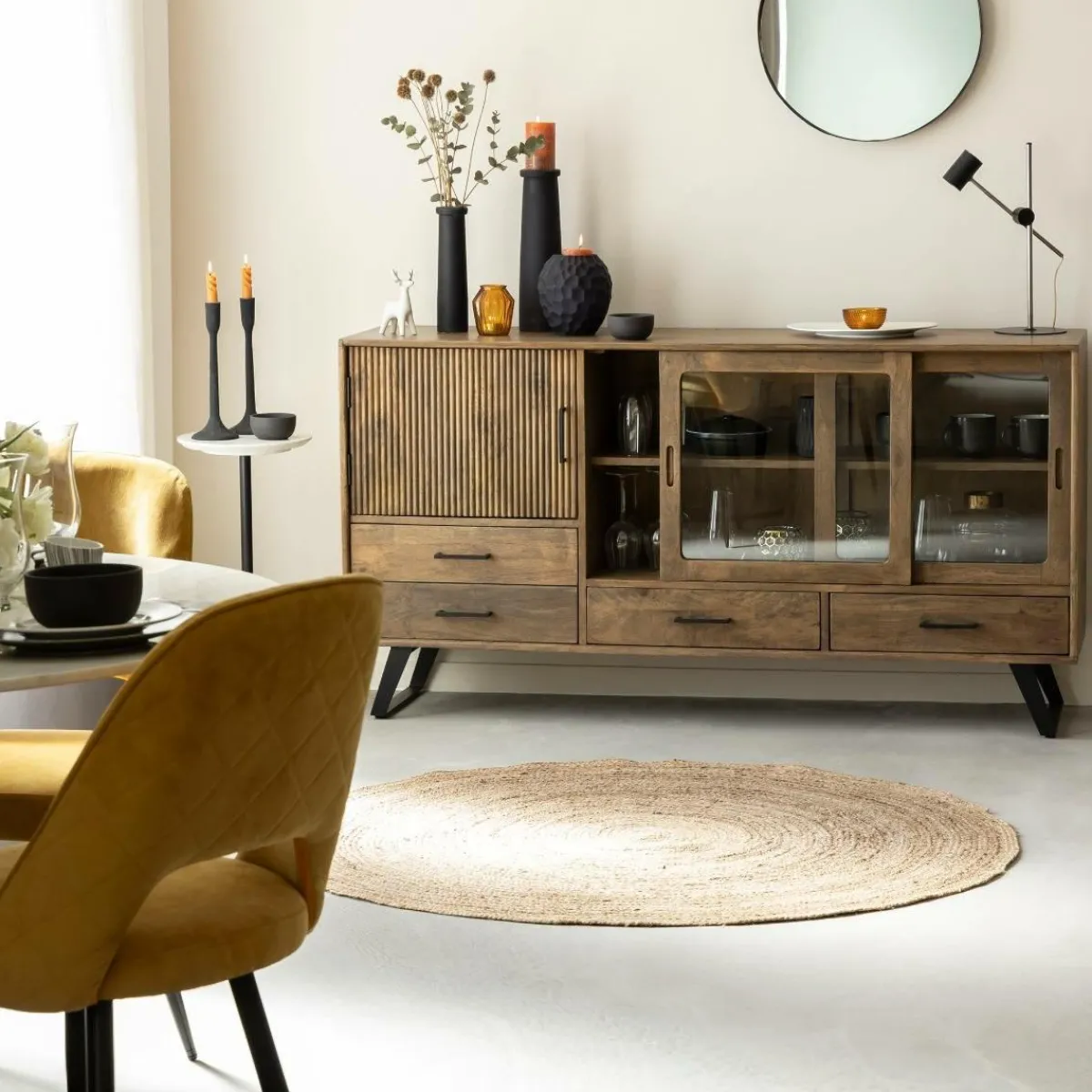 Made in Meubles Buffet en bois de manguier Joy