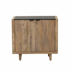 Made in Meubles Buffet en bois de manguier et marbre noir Riley