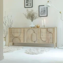 Made in Meubles Buffet en bois de manguier Tysia