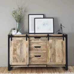 Made in Meubles Buffet en bois de manguier New-York