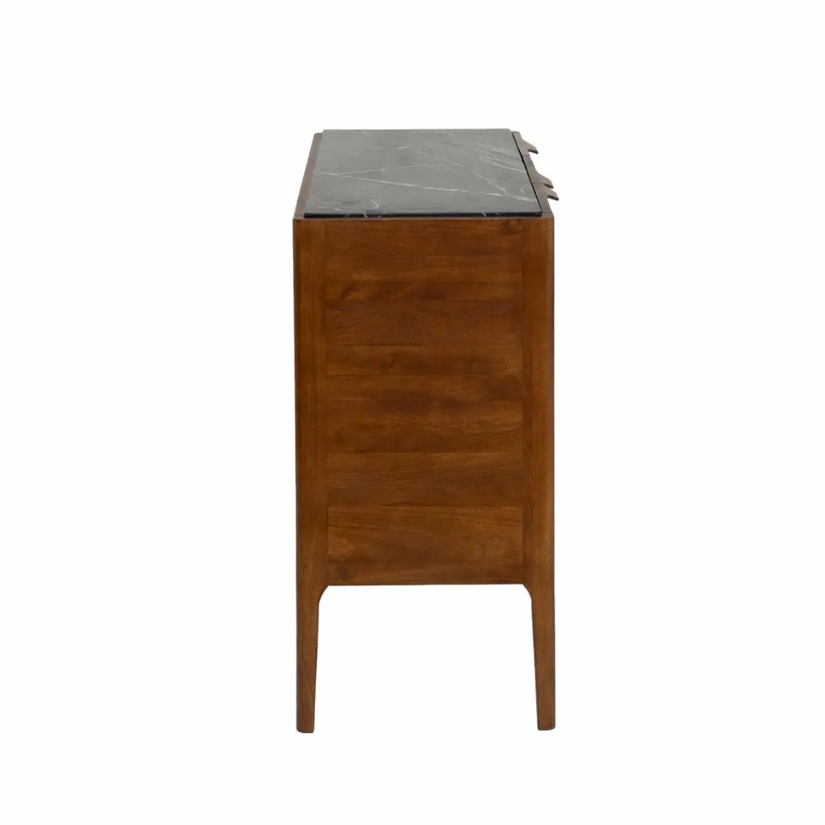 Made in Meubles Buffet en bois de manguier et marbre noir Roch
