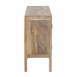 Made in Meubles Buffet en bois de manguier et cannage Julietta