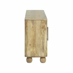 Made in Meubles Buffet en bois de manguier et cannage Thora