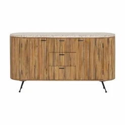 Made in Meubles Buffet en bois de manguier et terrazzo Ambrine