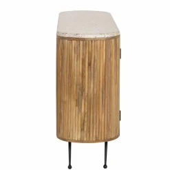Made in Meubles Buffet en bois de manguier et terrazzo Ambrine
