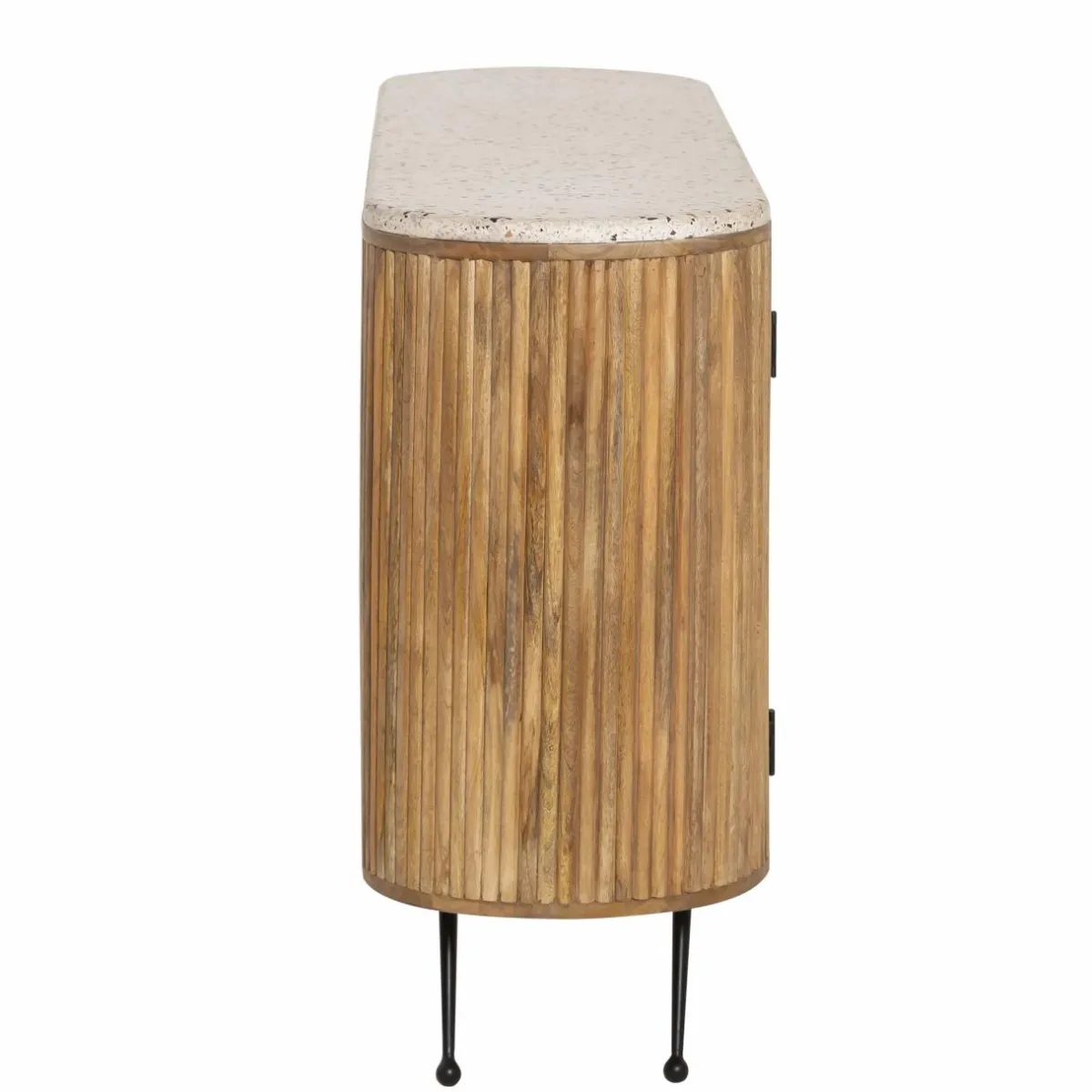 Made in Meubles Buffet en bois de manguier et terrazzo Ambrine