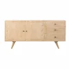 Made in Meubles Buffet en bois de manguier blanchi Kamila