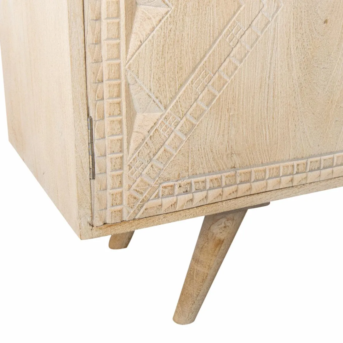 Made in Meubles Buffet en bois de manguier blanchi Kamila
