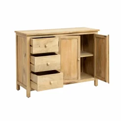 Made in Meubles Buffet en bois de manguier blanchi Ronan